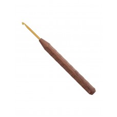 Крючок вязальный с ручкой из грецкого ореха addiNature Walnut Gold, N3,5, 16 см