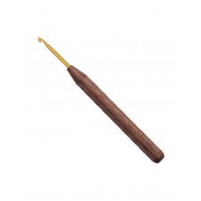 Крючок вязальный с ручкой из грецкого ореха addiNature Walnut Gold, N4, 16 см