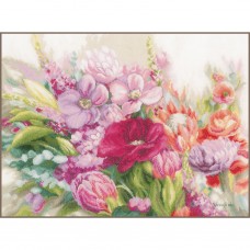 Набор для вышивания Bright Florals   25 х 30 см LANARTE PN-0205167