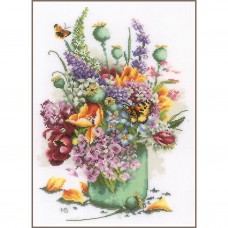 Набор для вышивания Flower power bouquet  35 х 40 см LANARTE PN-0214127