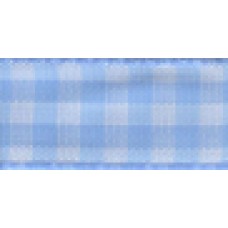 Лента с рисунком клетка SAFISA, 25 мм, 25 м, цвет 04, голубой