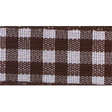Лента с рисунком клетка SAFISA, 16(18) мм, 25 м, цвет 17, коричневый