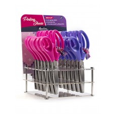 Ножницы фигурные Зиг-заг, 20 см, в прикассовом стенде 200 мм розовый/фиолетовый HEMLINE B4828.1