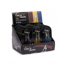 Ножницы-сниппер  для обрезки нитей , 10,5 см, в прикассовом стенде 105 мм синий/красный/желтый HEMLINE B4842