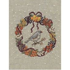 Набор для вышивания November wreath - Redwing (Ноябрьский венок Краснокрылый)