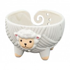 Клубочница для пряжи Овечка, 16 см белый 16 см HEMLINE 4917.3