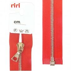 Молния металл, Ni, разъёмная 1 замок, на атласной тесьме, 4 мм, 70 см, цвет 9406, темно-красный