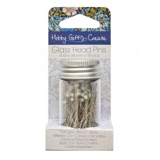 Булавки портновские со стекляными круглыми головками, 95 шт 34 мм синий 0,65 мм HEMLINE HGC679.01