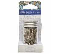 Булавки английские в баночке-органайзере, ассорти, 5 размеров: 19 - 38 мм, цвет серебристый, 50 шт 19,23,27,34,38 мм серебряный HEMLINE HGC415.S.01