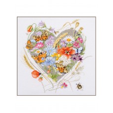 Набор для вышивания A Heart of Flowers   32 х 35 см LANARTE PN-0212837