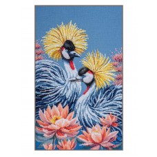 Набор для вышивания Black Crowned Cranes   28 х 43 см LANARTE PN-0216165