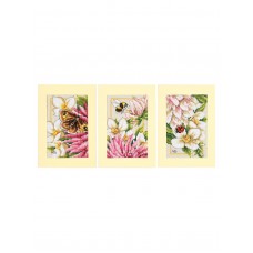 Набор для вышивания открытки Pink Silk Dahlia   10,5 х 15 см LANARTE PN-0221133