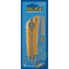 Нож выдвижной многофункциональный для работы с прочными материалами желтый * OLFA L-1