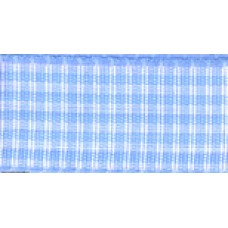 Лента с рисунком клетка SAFISA, 6 мм, 25 м, цвет 04, голубой