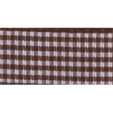 Лента с рисунком клетка SAFISA, 6 мм, 25 м, цвет 17, коричневый