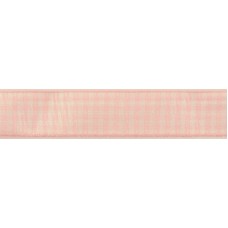 Лента с рисунком клетка SAFISA, 15 мм, 25 м, цвет 05, розовый