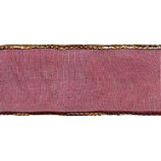Лента органза с памятью SAFISA, 38 мм, 25 м цвет 1514, бордо