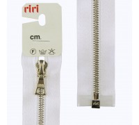 Молния металл, Ni, разъёмная 1 замок, на атласной тесьме, 4 мм, 60 см, цвет 2101, белый