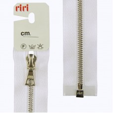 Молния металл, Ni, разъёмная 1 замок, на атласной тесьме, 4 мм, 70 см, цвет 2101, белый