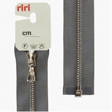 Молния металл, Ni, разъёмная 1 замок, на атласной тесьме, 4 мм, 70 см, цвет 2121, серый стальной