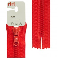 Молния riri тракторная неразъемная, 6 мм, 22 cм, цвет 2407, красный
