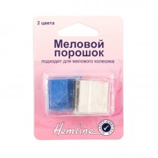 Меловой порошок в пластиковом контейнере, 2 цвета синий, белый HEMLINE 244.R