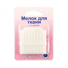 Мелок для ткани c точилкой в пластиковом корпусе белый HEMLINE 246