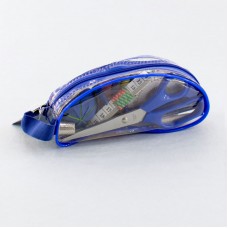 Набор швейный в прозрачном пластиковом кошельке на молнии 18 х 8 см оранжевый/синий/салатовый HEMLINE N4303