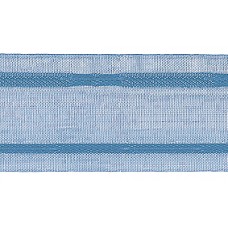 Лента шторная прозрачная, равномерной сборки, 50 мм, цвет голубой