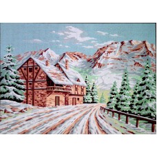 Канва жесткая с рисунком Зимний пейзаж 45 x 60 см GOBELIN L. DIAMANT 14.838
