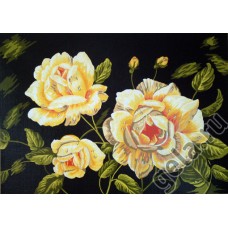 Канва жесткая с рисунком Жёлтые розы 60 x 80 см GOBELIN L. DIAMANT 10.547