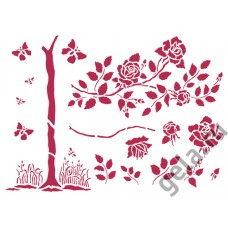 Трафарет Розовый сад 44 х 60 см STAMPERIA KSH09