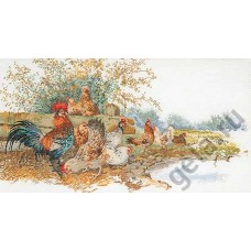Набор для вышивания Куры, канва аида 16 ct  THEA GOUVERNEUR 2038A