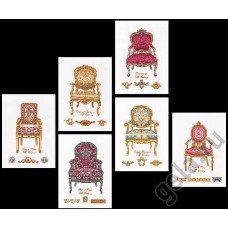 Набор для вышивания Шесть стульев, канва лён 36 ct 13,5 х 18,5 см THEA GOUVERNEUR 3068