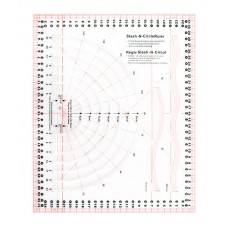 Линейка многофункциональная с прорезями для окружностей, 31 x 26 см 31 x 26 см прозрачный с красно-черной разметкой HEMLINE NL4195