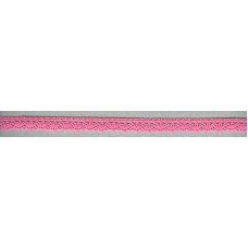 Мерсеризованное хлопковое кружево, 12 мм, цвет ярко-розовый