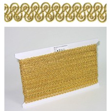 Тесьма PEGA декоративная с люрексом, цвет золотой, 15 мм