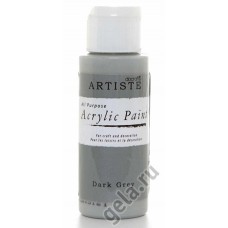 Краска акриловая ARTISTE темно-серый* 59 мл DOCRAFTS DOA763258