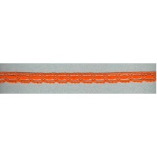Мерсеризованное хлопковое кружево, 15 мм, цвет оранжевый