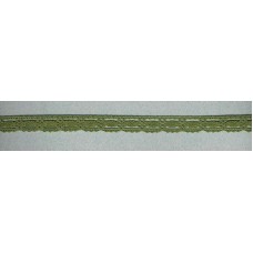 Мерсеризованное хлопковое кружево, 15 мм, цвет оливковый
