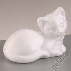 Форма из пенопласта Котёнок лежащий, 9,5 х 13,5 см  9,5 х 13,5 см белый EFCO 1016012