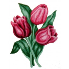 Канва жесткая с рисунком Тюльпаны 20 x 25 см GOBELIN L. DIAMANT 43.100