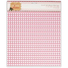 Бумага тканевая самоклеющаяся Сердца Home For Christmas 30,5 х 30,5 см DOCRAFTS PMA181901