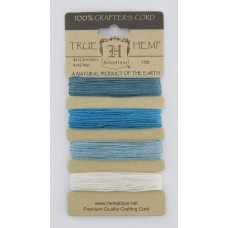 Шнуры на блистере HEMPTIQUE #10 - 0,5 мм, 4 цвета по 12,8 м зеленый, синий, голубой, белый #10 - 0,5 мм HEMPTIQUE HC10SOA