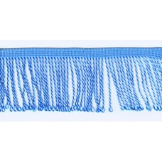 Бахрома витая, 60 мм, цвет голубой