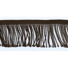 Бахрома витая, 60 мм, цвет темно-коричневый