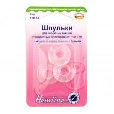 Шпульки для швейных машин стандартные пластиковые, тип 15K HEMLINE 120.13