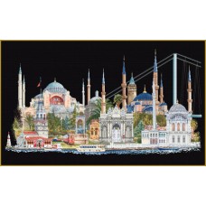 Набор для вышивания Стамбул, канва аида (черная) 18 ct 79 х 50 см THEA GOUVERNEUR 479.05