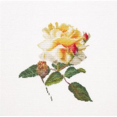 Набор для вышивания Цветение белой розы, канва лён 36 ct 25 x 25 см* THEA GOUVERNEUR 416