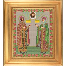 Набор для вышивания бисером Икона «Св. Петр и Феврония Муромские»  25 x 31 см GALLA COLLECTION И028